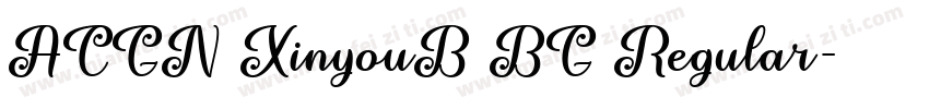 ACGN XinyouB BG Regular字体转换